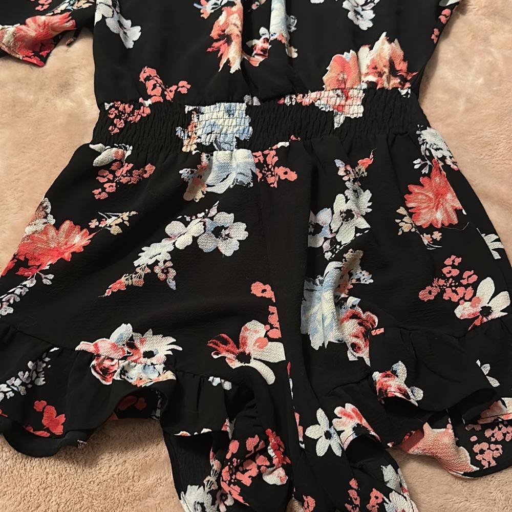 Floral Black Dress